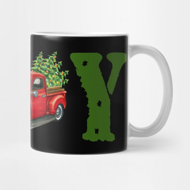 Joy Christmas Red Truck by Jo Palmer